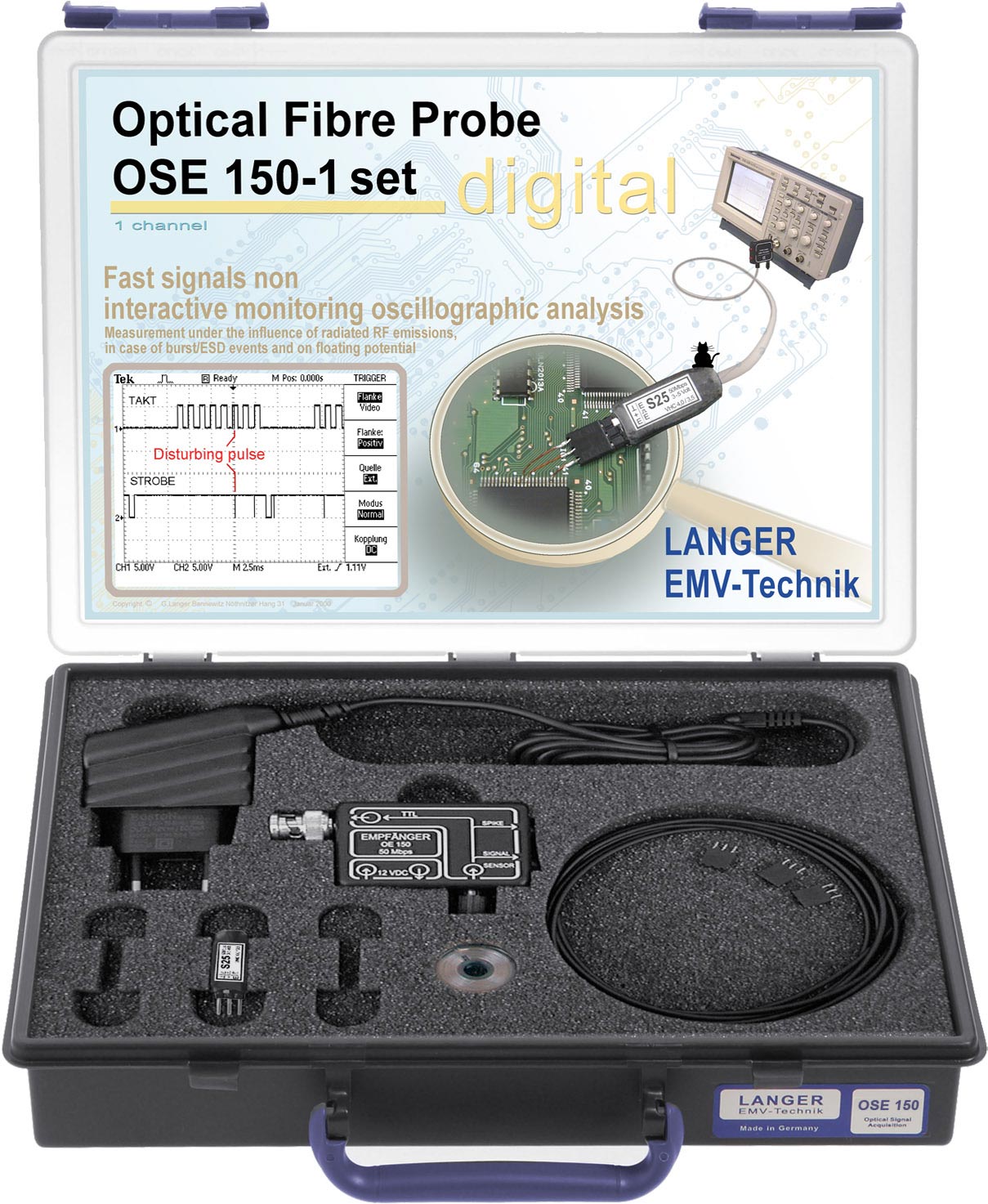 OSE 150-1 set, Tastkopf 1-kanalig, 50 Mbps